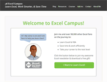 Tablet Screenshot of excelcampus.com